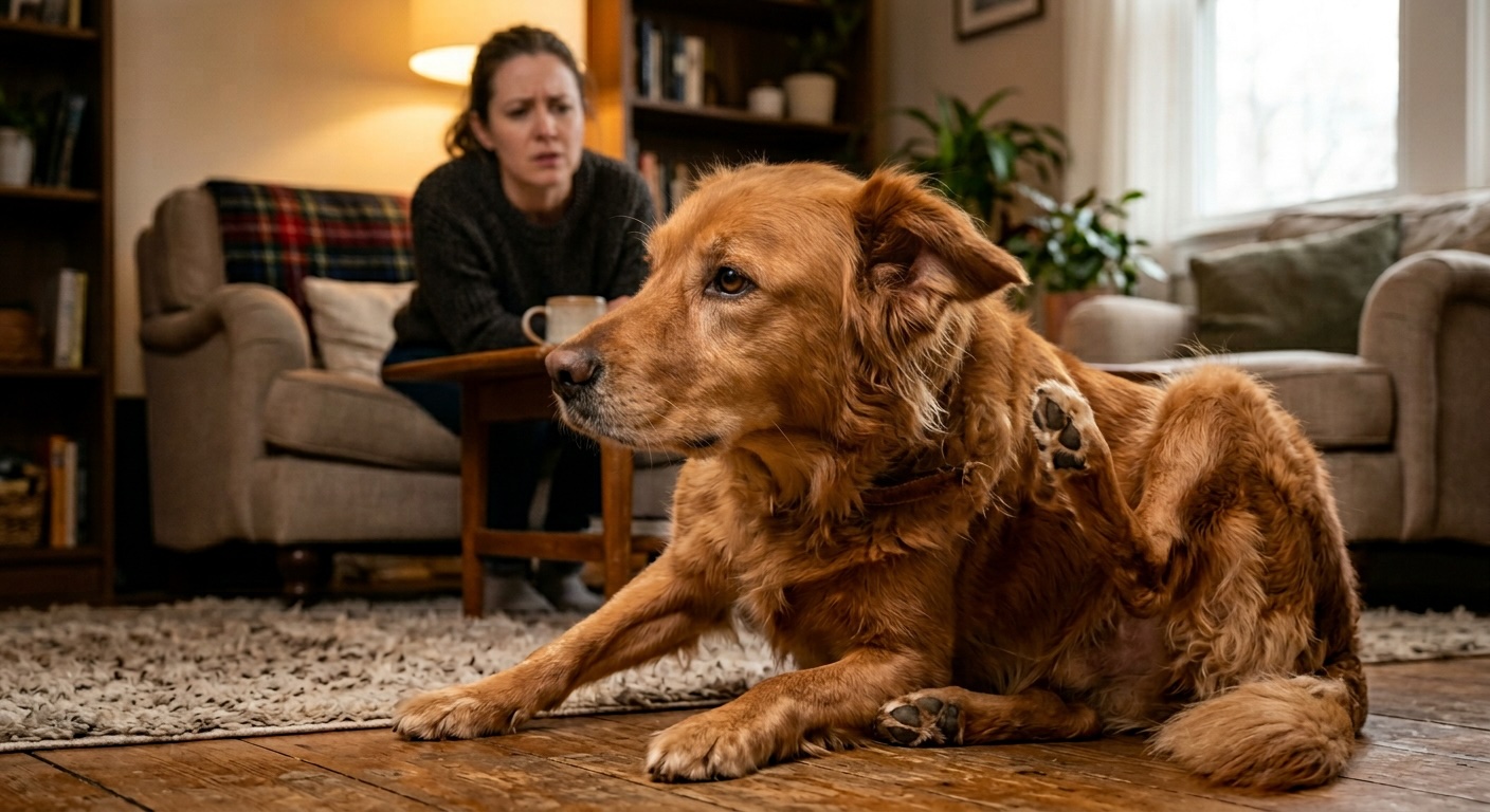 Dog scratching ear due to food allergies